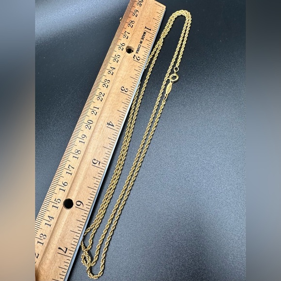 Set of 2 Vintage Signed Napier Gold Tone Detailed Rope Chain Necklace Costume - Picture 6 of 8